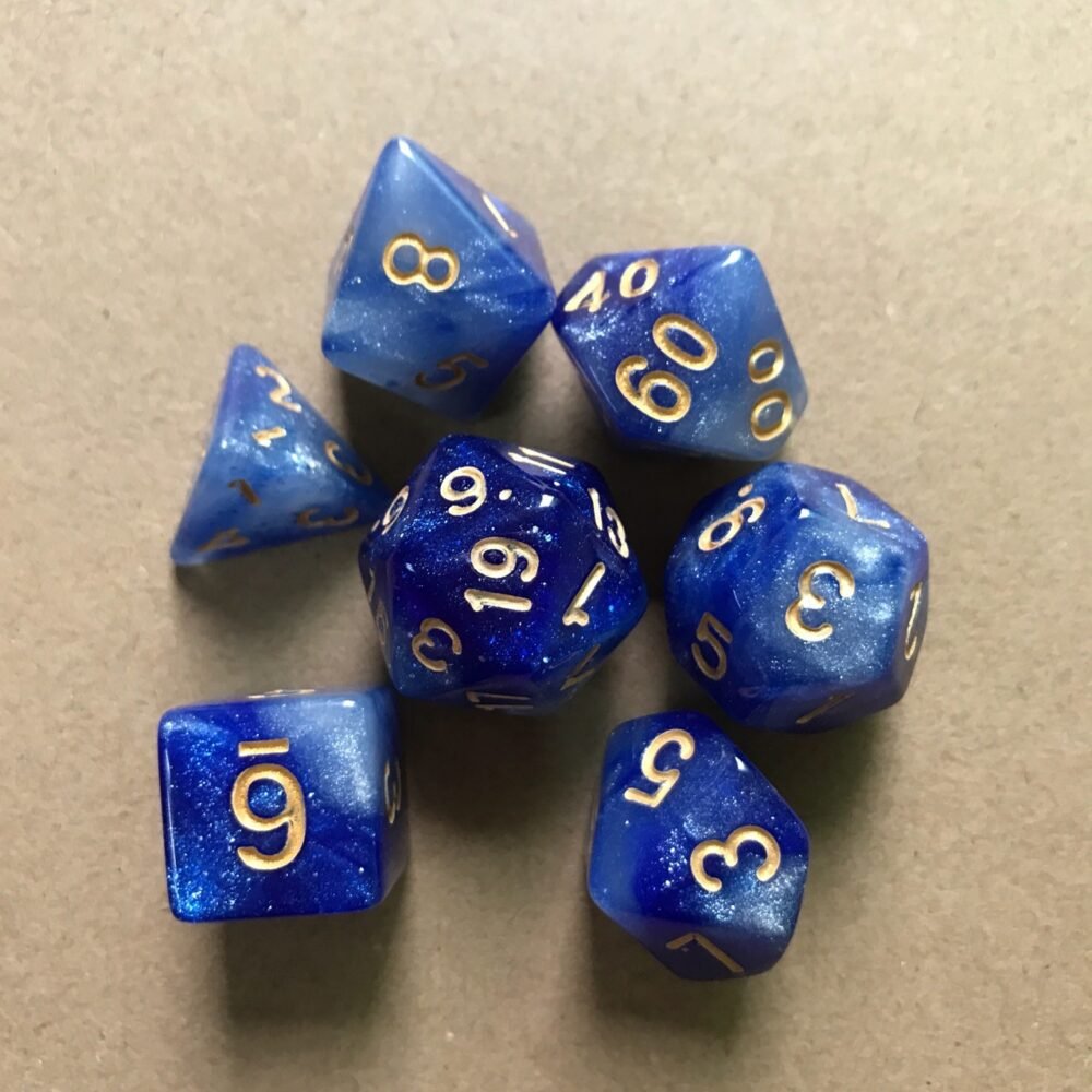 Starry Sky Two-color Multi-faced Dice Set, A Set Of Seven Digital Game Dice - Image 7