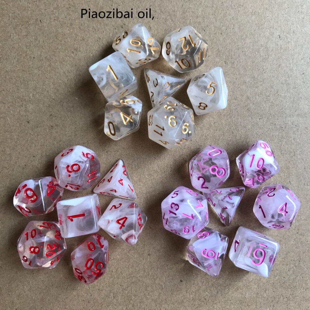 Seven-grain Set Two-color Transparent Dice Floating Silk - Image 8